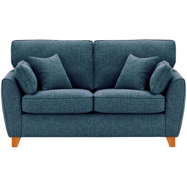 James 2 Seater Sofa, teal, Leg colour: aveo