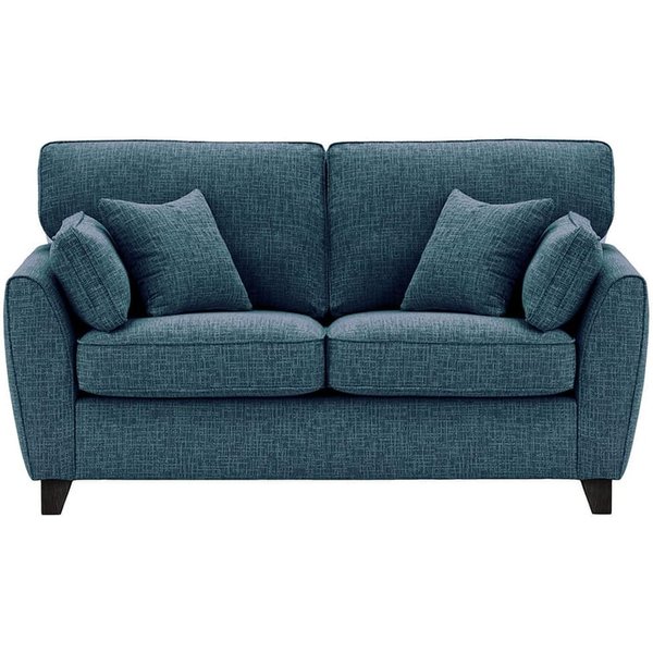 James 2 Seater Sofa, teal, Leg colour: black