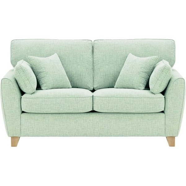James 2 Seater Sofa, celadon, Leg colour: wax black