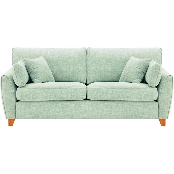 James 3 Seater Sofa, celadon, Leg colour: aveo