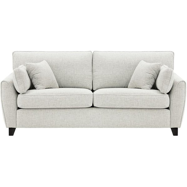 James 3 Seater Sofa, chalk, Leg colour: black