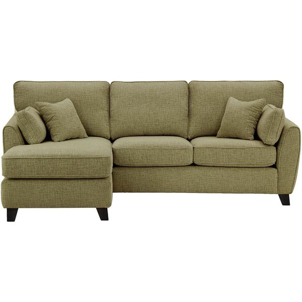 James Left Corner Sofa, brown, Leg colour: black