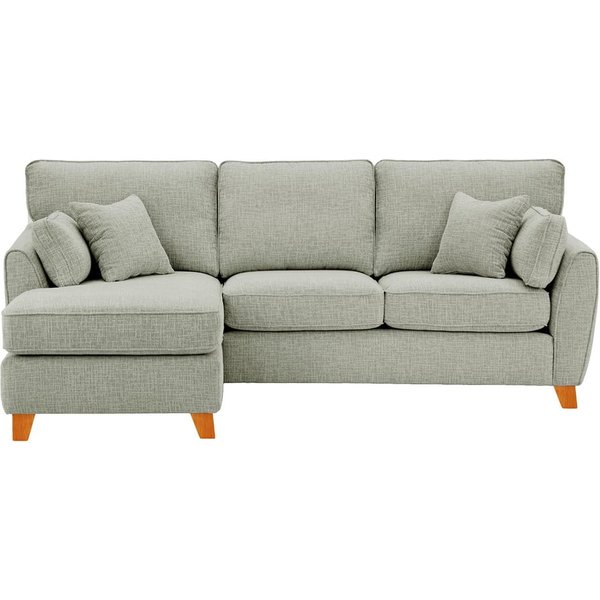 James Left Corner Sofa, grey, Leg colour: aveo