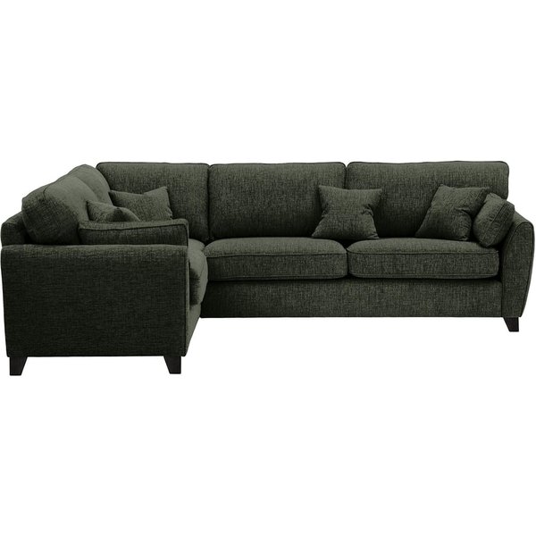 James Large Left Corner Sofa, charcoal, Leg colour: black