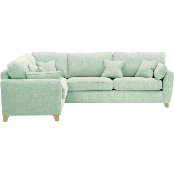 James Large Left Corner Sofa, celadon, Leg colour: wax black
