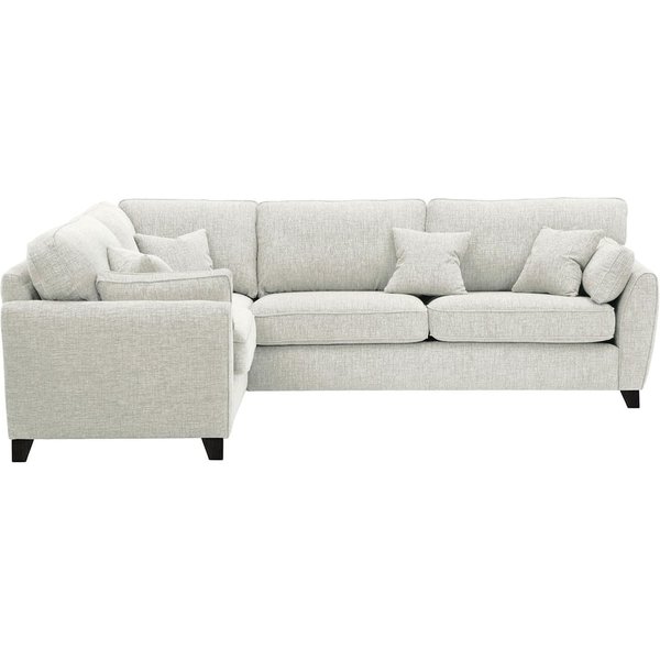 James Large Left Corner Sofa, chalk, Leg colour: black
