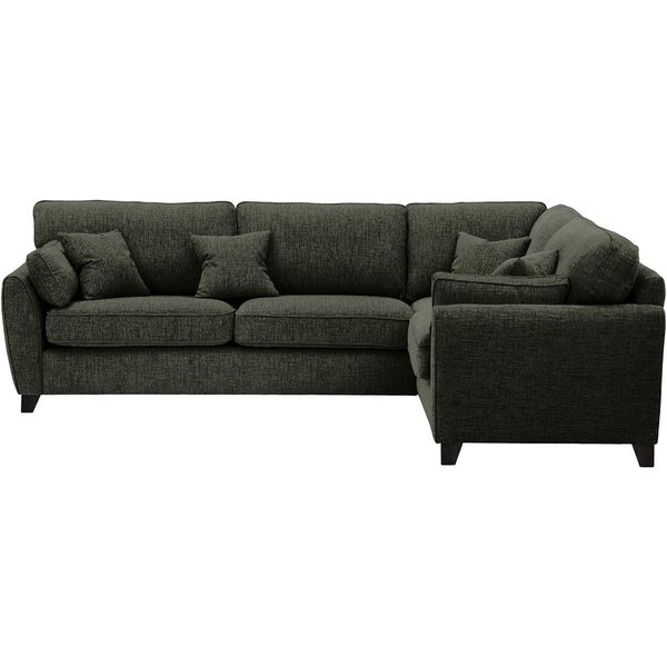 James Large Right Corner Sofa, charcoal, Leg colour: black