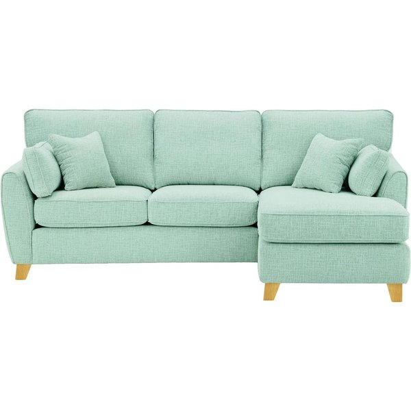 James Right Corner Sofa, celadon, Leg colour: like oak
