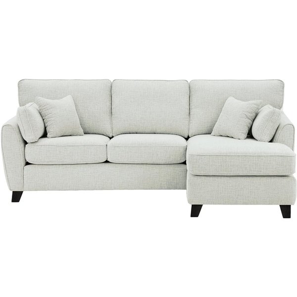 James Right Corner Sofa, chalk, Leg colour: black