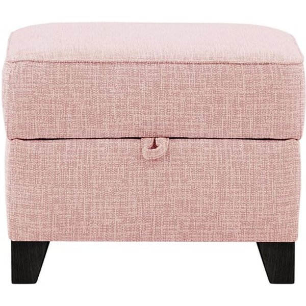 James Footstool with Storage, blush pink, Leg colour: black