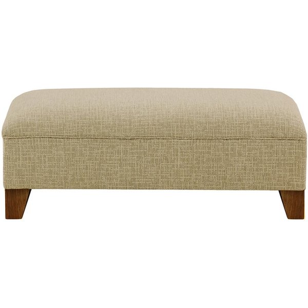 James Footstool, brown, Leg colour: dark oak