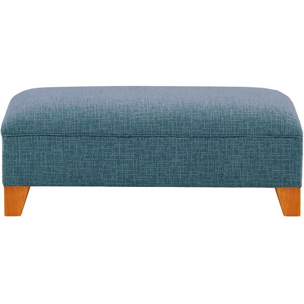 James Footstool, teal, Leg colour: aveo