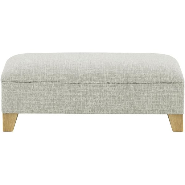 James Footstool, grey, Leg colour: wax black