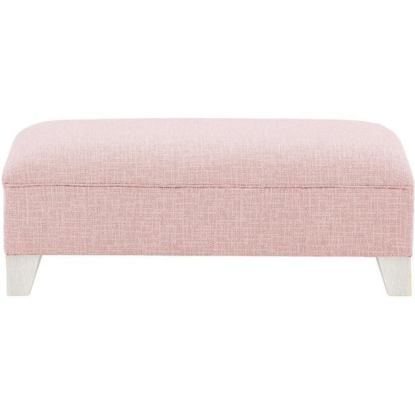 James Footstool, blush pink, Leg colour: white