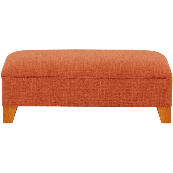 James Footstool, burnt orange, Leg colour: aveo