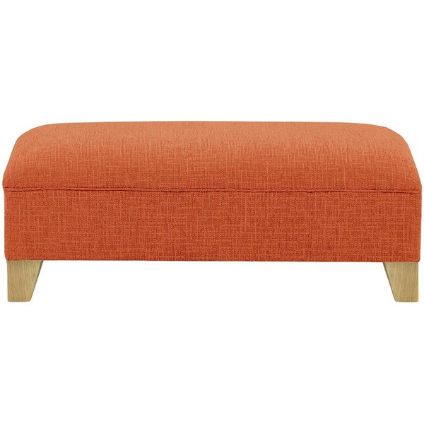 James Footstool, burnt orange, Leg colour: wax black
