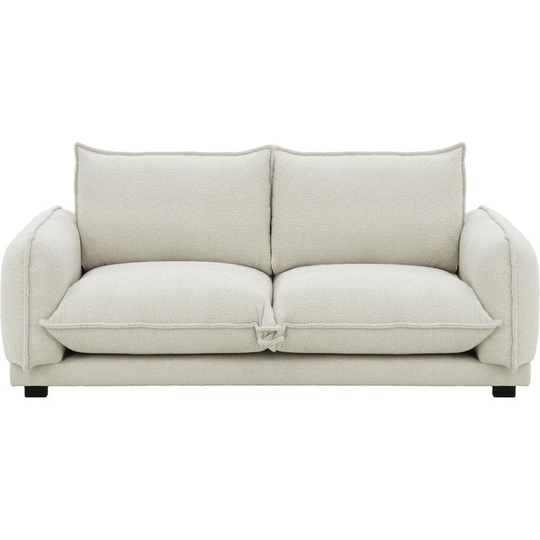 Bali 2 Seater Sofa, boucle light grey