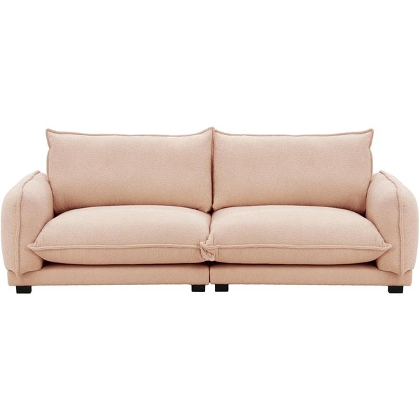 Bali 3 Seater Sofa, boucle pink