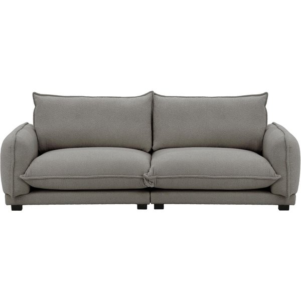 Bali 3 Seater Sofa, boucle grey