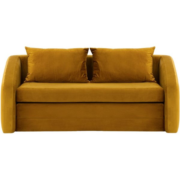 Alma 3 Seater Sofa Bed, mustard