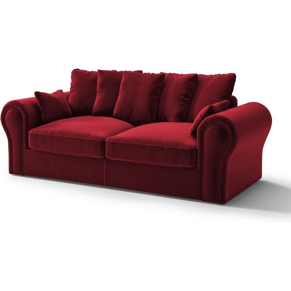 Baron 3 Seater Sofa, dark red