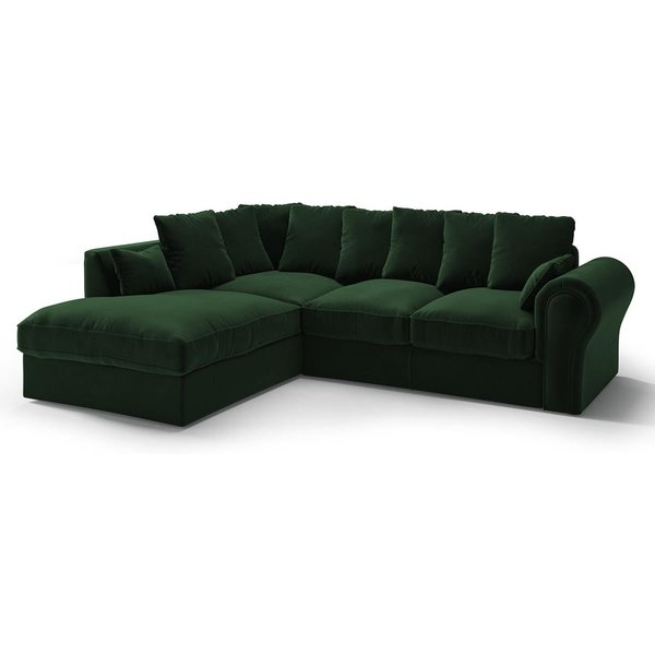 Baron Left Hand Corner Sofa, green