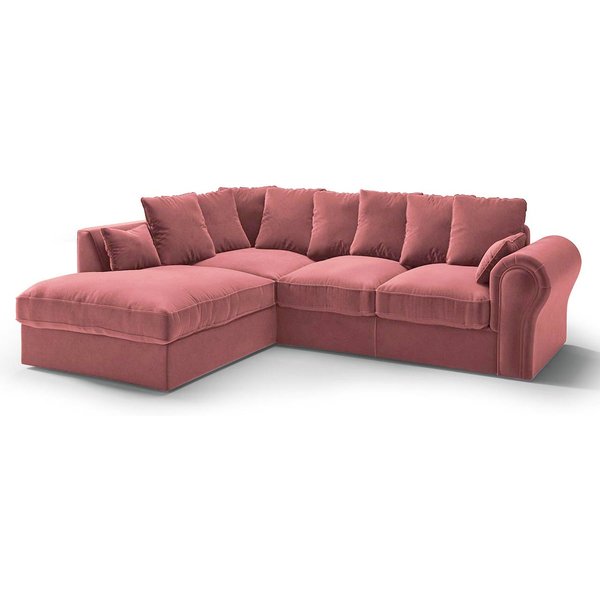 Baron Left Hand Corner Sofa, dirty pink