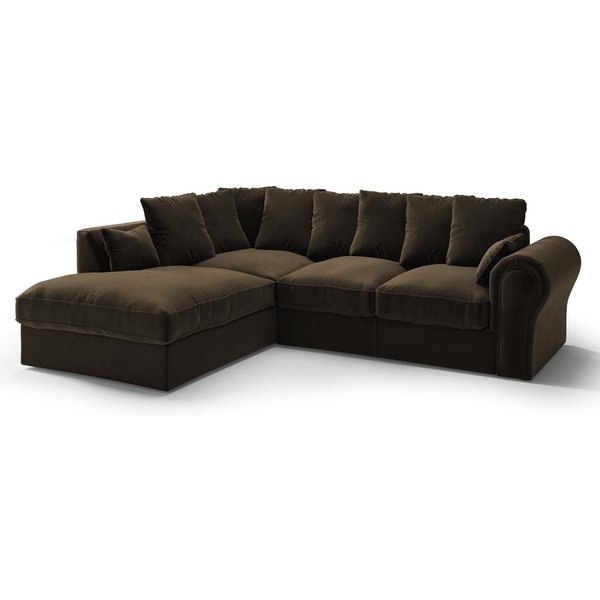 Baron Left Hand Corner Sofa, brown