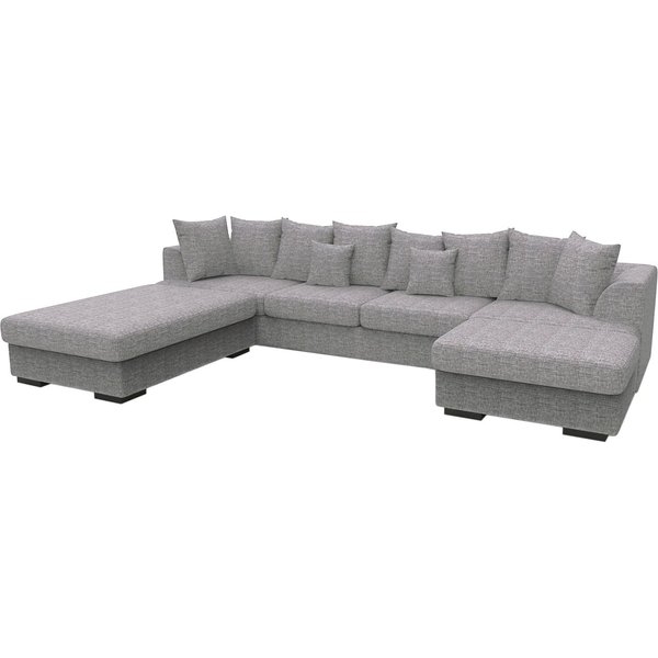 Belle Left Hand Corner Sofa, light grey