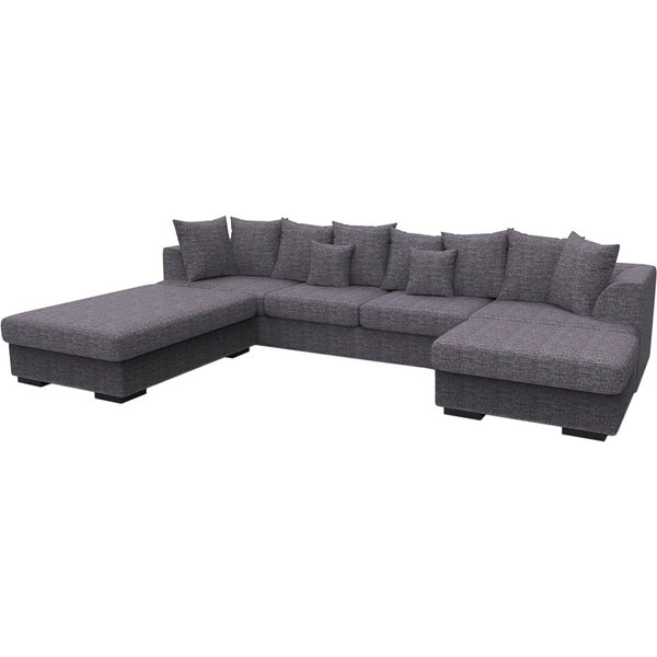 Belle Left Hand Corner Sofa, dark grey