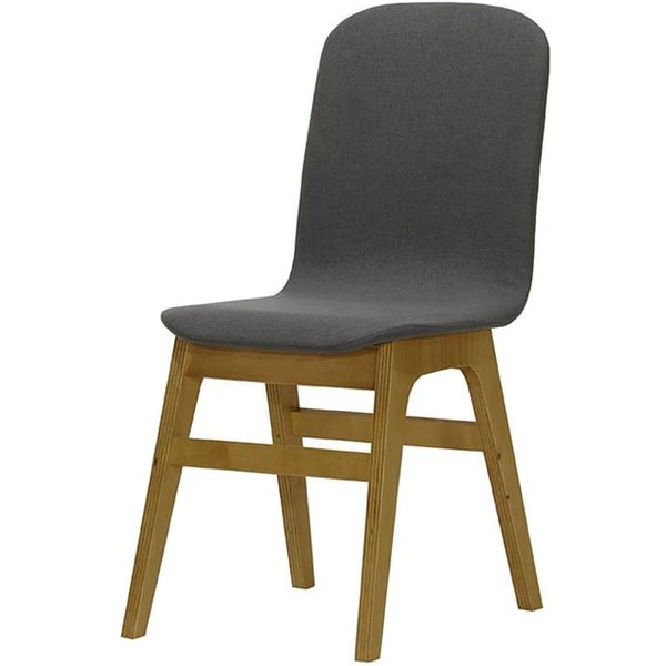 Capita Dining Chair, dark grey, Leg colour: like oak