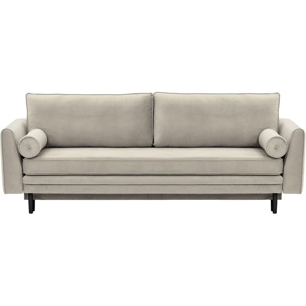 Boris Sofa Bed with Storage, silver, Leg colour: black