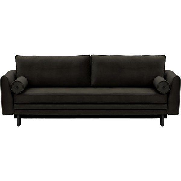 Boris Sofa Bed with Storage, black, Leg colour: black