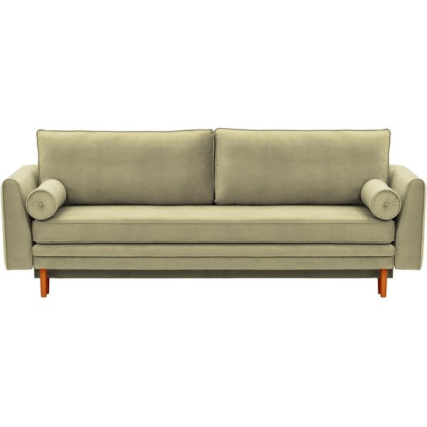 Boris Sofa Bed with Storage, mink, Leg colour: aveo