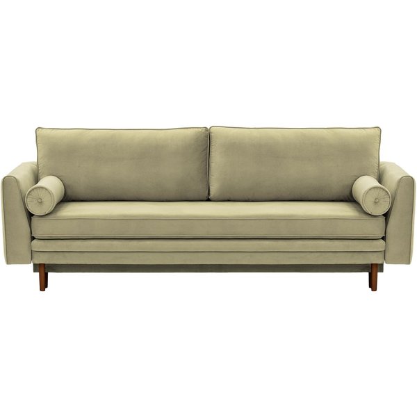 Boris Sofa Bed with Storage, cream, Leg colour: white