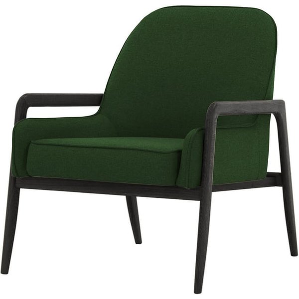 Turin Chair, dark green, Leg colour: black