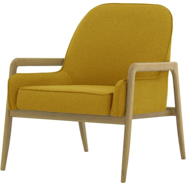 Turin Chair, mustard, Leg colour: wax black