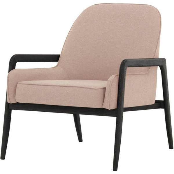 Turin Chair, pastel pink, Leg colour: black