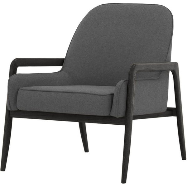 Turin Chair, dark grey, Leg colour: black