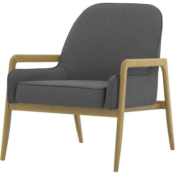 Turin Chair, dark grey, Leg colour: wax black
