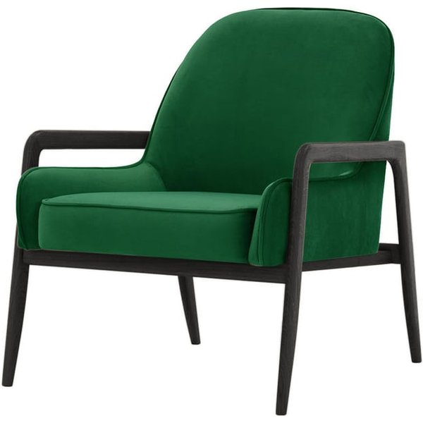 Turin Chair, dark green, Leg colour: black