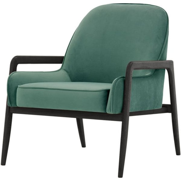 Turin Chair, dirty blue, Leg colour: black