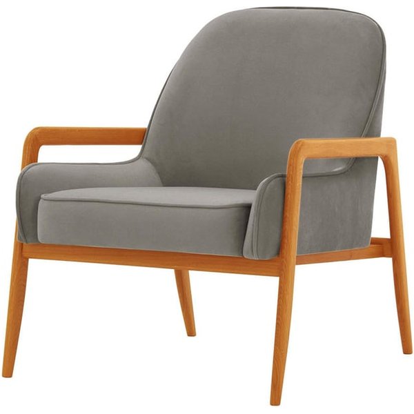 Turin Chair, grey, Leg colour: aveo