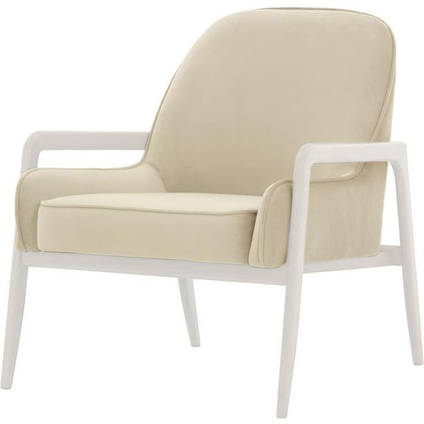 Turin Chair, light beige, Leg colour: white