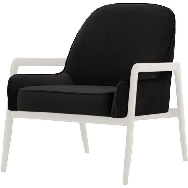 Turin Chair, black, Leg colour: white