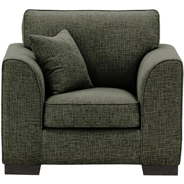 Avos Armchair, mid grey, Leg colour: black