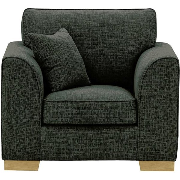 Avos Armchair, charcoal, Leg colour: wax black