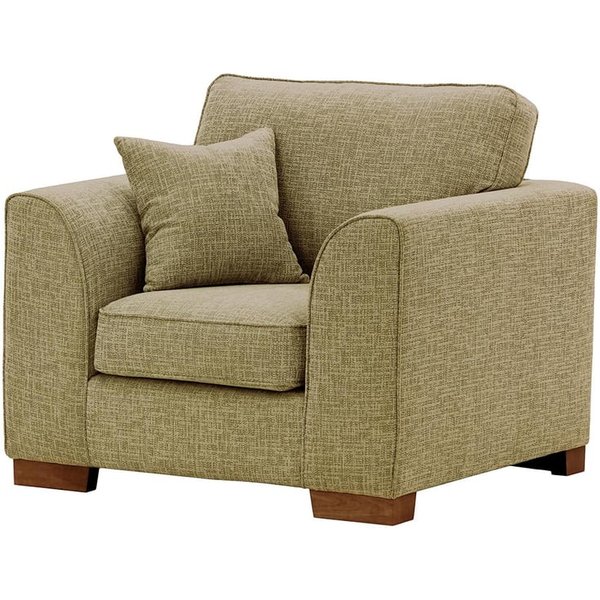 Avos Armchair, brown, Leg colour: dark oak