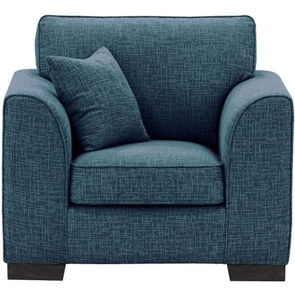 Avos Armchair, teal, Leg colour: black