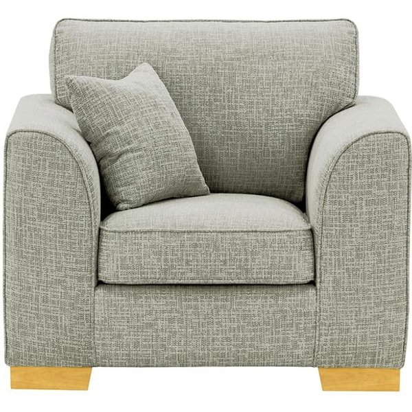 Avos Armchair, grey, Leg colour: like oak